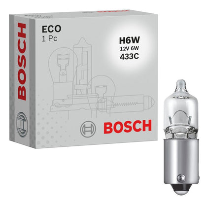 Крушки за регистрационен номер Auto H6W Bosch Eco, 12V, 6W, 10 бр.