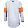 Camiseta infantil todoterreno Fly Racing Youth Kinetic Khaos, blanco/azul/naranja, pequeña