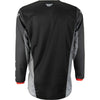 Bekelės marškinėliai Fly Racing Kinetic Kore, juoda/pilka, labai didelis