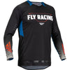 Terenska majica Fly Racing Lite, črna/modra/rdeča, mala