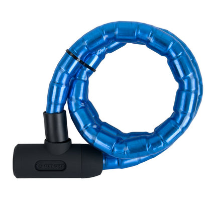 Motoristična proti-kradljiva veriga Oxford Barrier oklepni kabel, modra, 1,4 m x 25 mm
