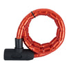 Opancerzony kabel przeciwkradzieżowy, czerwony barierka z Oxfordu