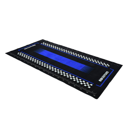Dirbtuvių kilimėlis Oxford Pitlane Yama mėlynas grindų uždangalas, 200 x 100 cm