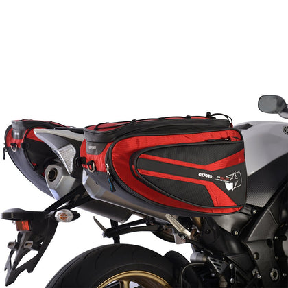 Dupla motorkerékpár táska Oxford P50R oldaltáskák, piros