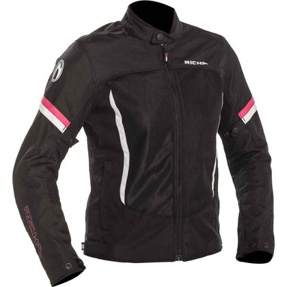 Ženska moto jakna Richa Airbender jakna, črna/roza