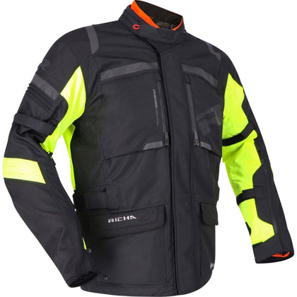 Moto jakna Richa Brutus Gore-Tex jakna, črna/rumena