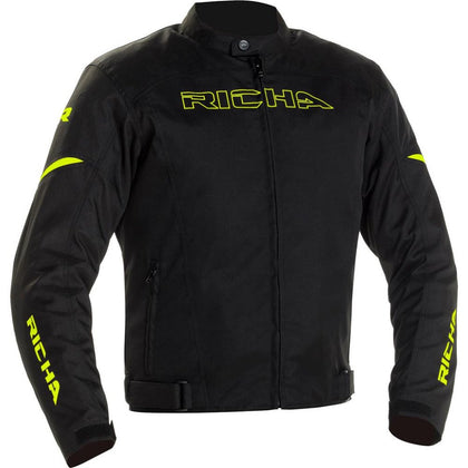Moto jakna Richa Buster WP jakna, črna/rumena
