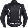 Moto-nahkatakki Richa Assen -takki pitkä, musta/valkoinen