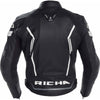 Usnjena motoristična jakna Richa Assen, črno/bela