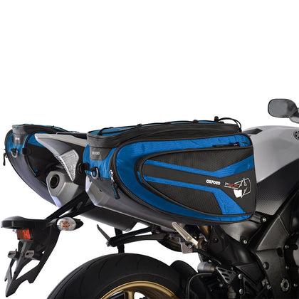 Dupla motorkerékpár táska Oxford P50R oldaltáskák, kék