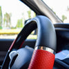 Pokrowiec na kierownicę Umbrella Lux, czarno-czerwony, 37 - 39 cm