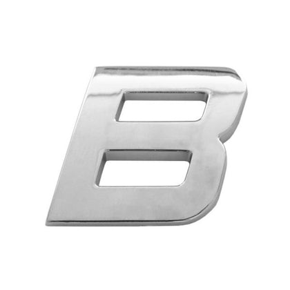 Automobilio emblema raidė B Mega Drive, 26mm, chromas