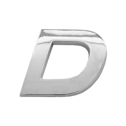 Emblemat samochodowy litera D Mega Drive, 26mm, chrom