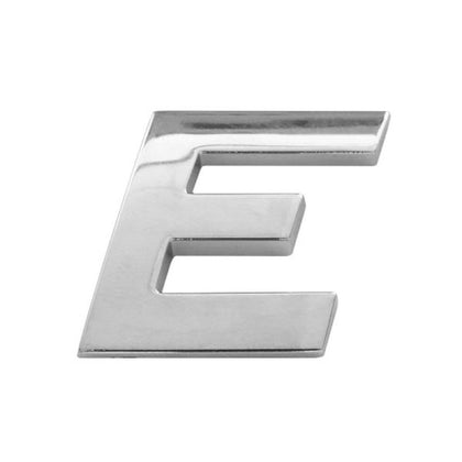 Emblemat samochodowy litera E Mega Drive, 26mm, chrom