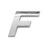 Emblemat samochodowy litera F Mega Drive, 26mm, chrom