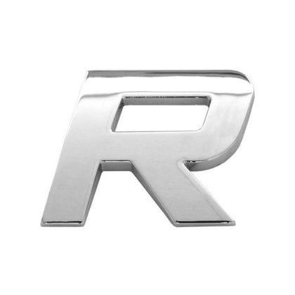 Emblemat samochodowy litera R Mega Drive, 26mm, chrom