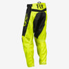 Otroške hlače za vožnjo po brezpotjih Fly Racing Youth F-16, črna/fluorescentno rumena, velikost 20