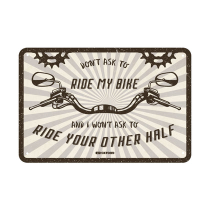 Metalna ploča Oxford Garage Ne traži da voziš moj bicikl