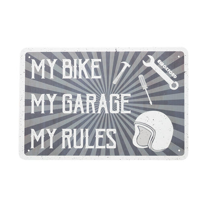 Kovinska plošča Oxford garaža Moja pravila