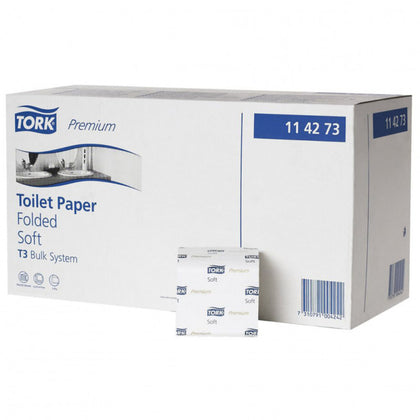 Сгъната тоалетна хартия Tork Permium Soft, 2 слоя, 252 x 30 бр.