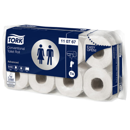 Konwencjonalny papier toaletowy Tork Advanced, 2 warstwy, 30m x 8 szt.