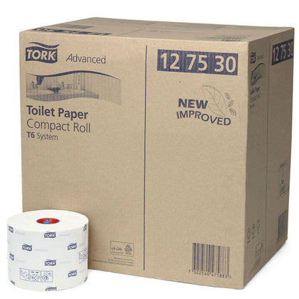 Тоалетна хартия Tork Advanced Compact Roll T6, 2 слоя, 100m x 27бр.