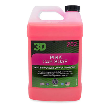 Tasakaalustatud pH-ga autošampoon 3D roosa autoseep, 3,78L