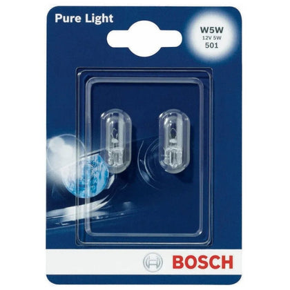 Автомобилни крушки W5W Bosch Pure Light, 12V, 5W, 2 бр
