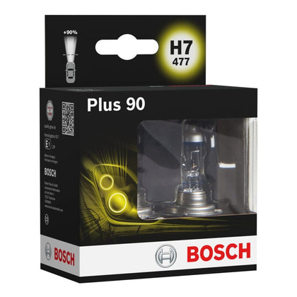 Halogeninės lemputės H7 Bosch Plus 90, 12V, 55W, 2 vnt.