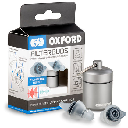 Zestaw zatyczek do uszu z filtrem hałasu Oxford Filter Buds