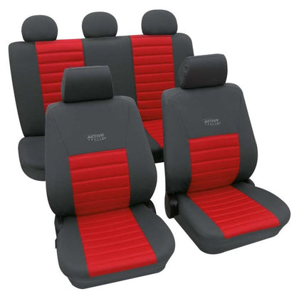 Комплект калъфи за седалки Petex Active Sports, черно - червено