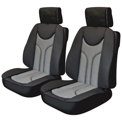 Комплект калъфи за предни седалки Чадър анатомичен, черен
