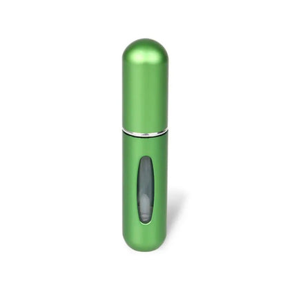Резервна бутилка за парфюм за многократно пълнене, 5 ml, зелена