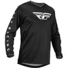 Bekelės marškinėliai Fly Racing F-16, juoda/balta, 3XL