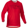 Bekelės marškinėliai Fly Racing Kinetic, juoda/raudona, labai didelis