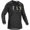 Bekelės marškinėliai Fly Racing F-16, juoda/pilka, vidutinio dydžio