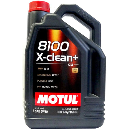 Motul 8100 X-clean Plus C3 motorolaj, 5W30, 5L