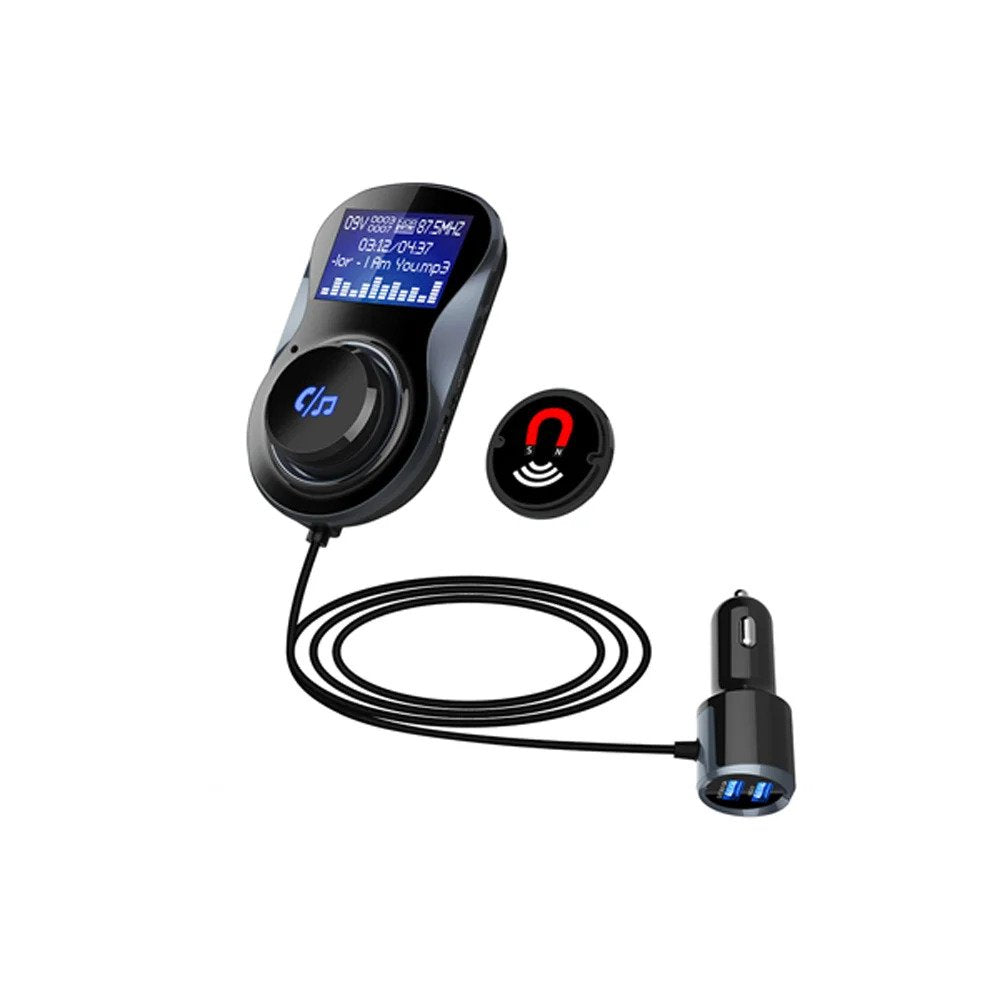 Kit 4 en 1 con manos libres Bluetooth y transmisor FM para coche